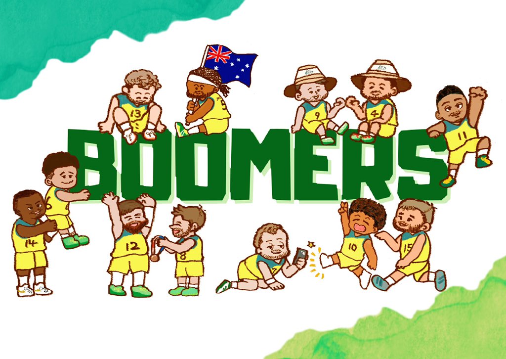 遅くなったけど… オーストラリア代表🇦🇺おめでとう！そして感動をありがとう！ Congrats @BasketballAus 💚💛💚💛🥉 #GoBoomers #TokyoTogether #RGVO