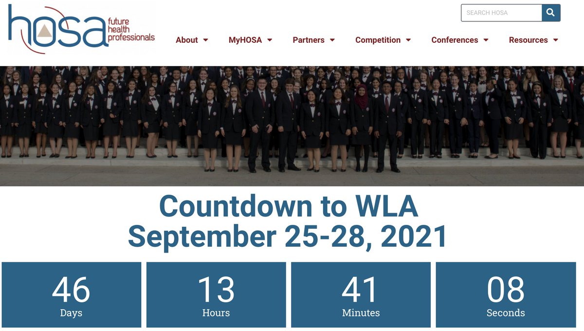 Information now available on HOSA's Washington Leadership Academy hosa.org/wla/