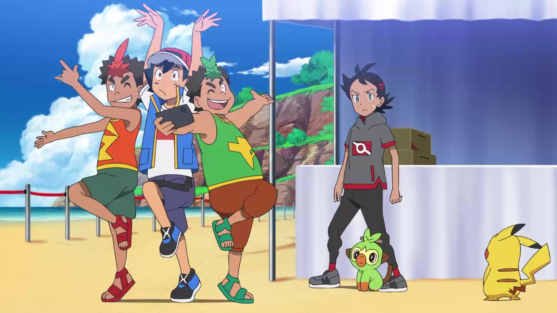 アニメ ポケットモンスター 公式 アニメ ポケットモンスター サン ムーン のアローラリーグでチャンピオンになったサトシは アローラ地方ではちょっと有名人 レースに出るゼンリョク兄弟のゼンとリョクに声をかけられハイチーズ アニポケ は毎週 アニメ ポケットモンスター 公式 アニメ ポケットモンスター サン ムーン のアローラリーグでチャンピオンになったサトシは アローラ地方ではちょっと有名人 レースに出るゼンリョク兄弟のゼンとリョクに声をかけられハイチーズ アニポケ は毎週