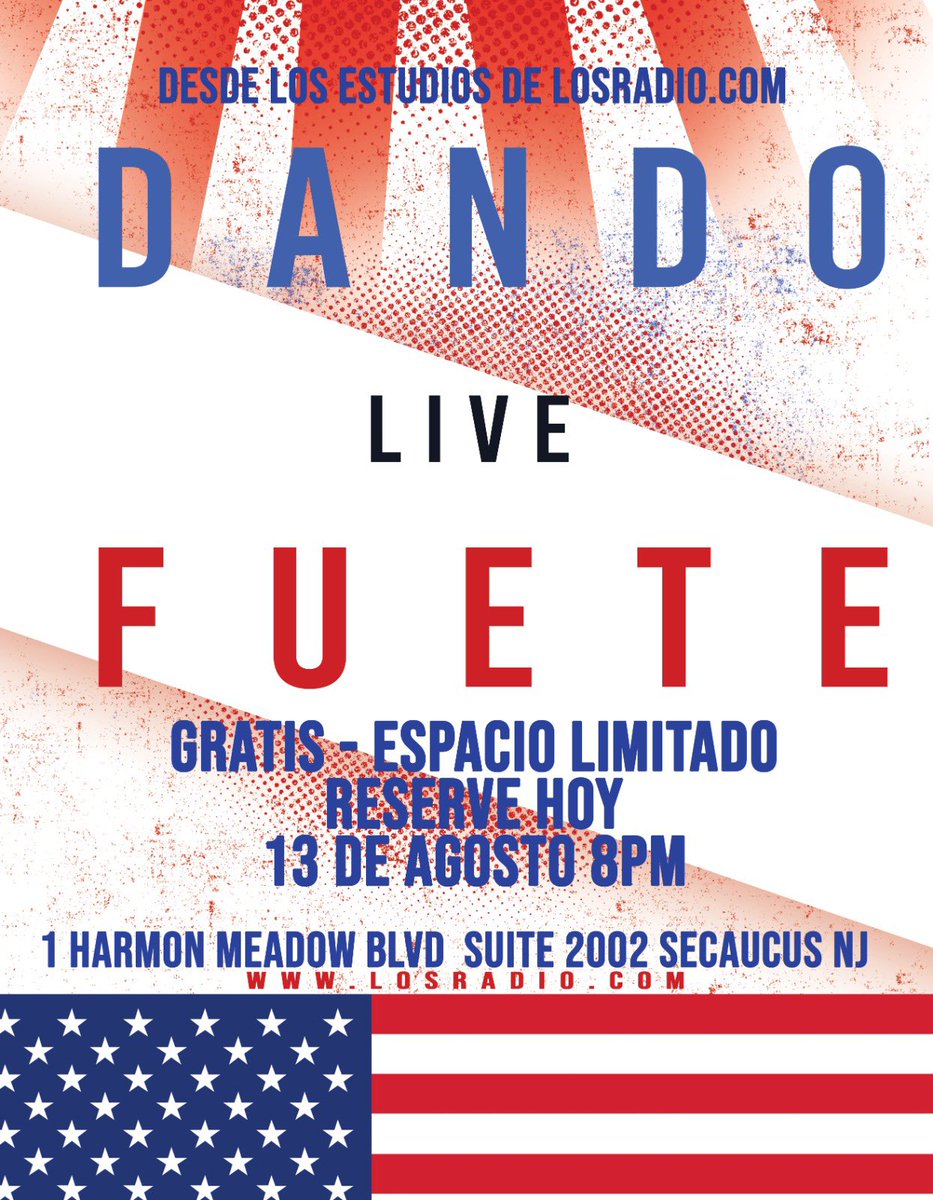 dandofueteshow's tweet photo. 🚨!No te lo puedes perder! 🚨
Estaremos en vivo desde los estudios de @losradioplus
Reserva tu espacio ya! Un show cargado de información de calidad para nuestra gente. @PedroElFilosof1
———————————-
Sintonízanos
Martes/Jueves 6PM
YOUTUBE live!
Facebook
#dandofueteshow https://t.co/VtVESUxprm