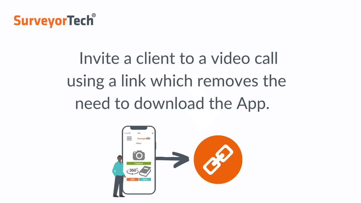SurveyorTechLtd's tweet photo. One of our new features for @SurveyorTechLtd enables users the option to invite a client to a video call using a link which removes the need to download the App🔗
 
Learn more about SurveyorTech®⬇️

https://t.co/gZAKvY3o3L

#surveyingtool #remotesurvey #appdevelopment
#InsurTech https://t.co/QS99Lz67Vc
