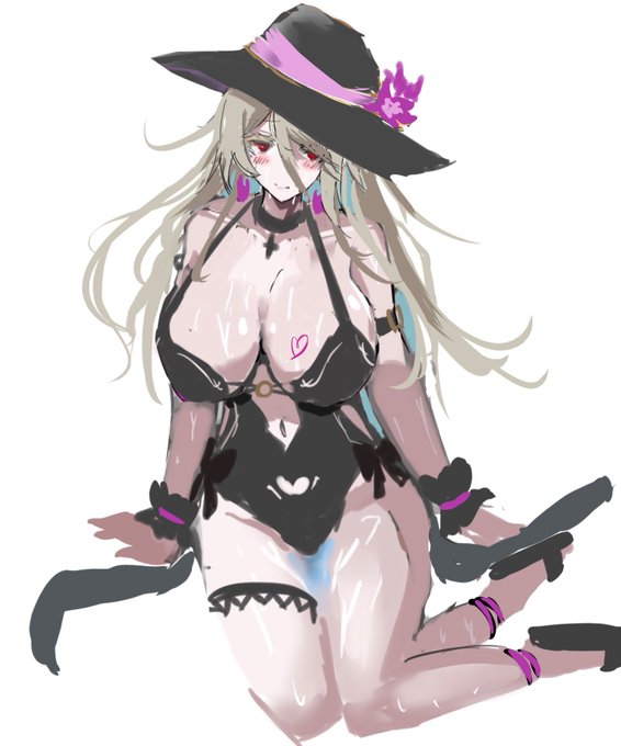 こんな感じの水着コーデも似合うかしら?というラフ 