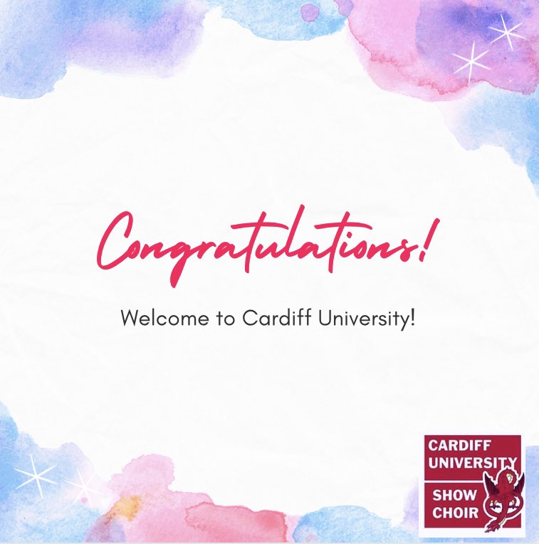 Congratulations to those receiving their A-Level results today! 🎊 

If you like singing, dancing, and making a lovely new community of friends, why not check out Cardiff University Show Choir! 🎶

We look forward to seeing you at <a href="/cardiffuni/">Cardiff University</a> in September! ❤️