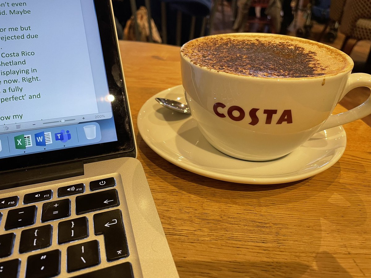 ErinGreenAuthor's tweet image. Writing in my ‘other’ office #AmWriting #DraftOne #AuthorLife #CoffeeShop