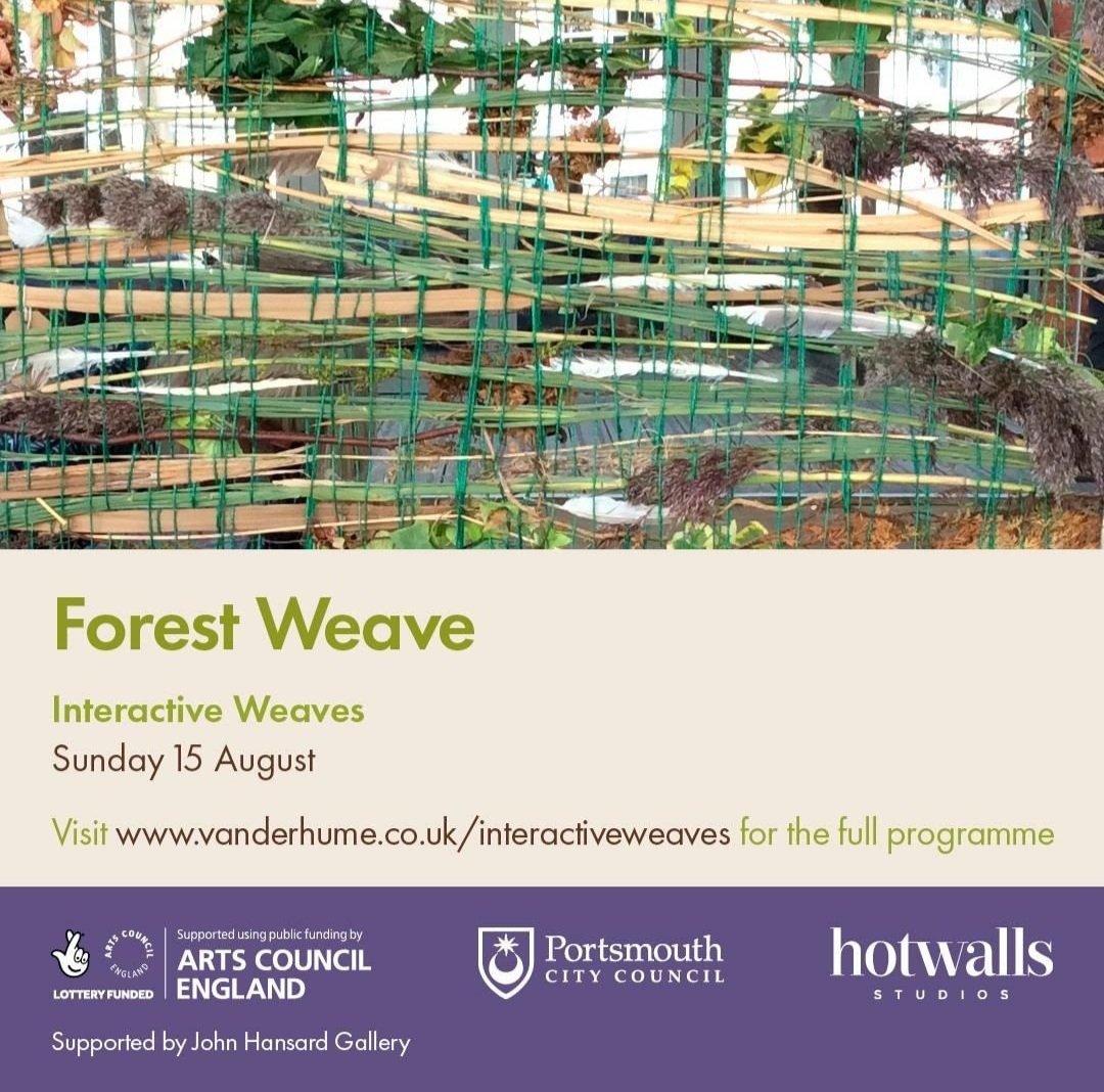 hotwallsstudios's tweet photo. Forest Weaves is this Sunday 15th August, 11am-4pm!

Plant Weaving workshops – Alice Hume
Foil Engraving workshops – Laura Bennett
Painting the days events – Katie Munro

Book your free tickets at https://t.co/VFxsj0SUvv

#InteractiveWeaves https://t.co/HddTBBh2Xw