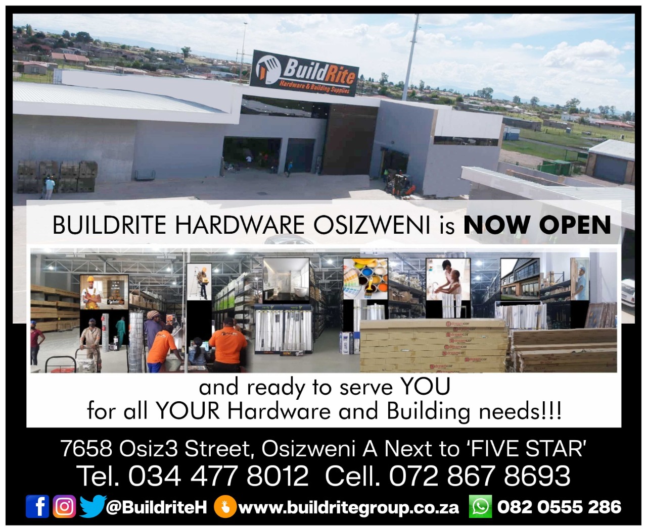 BuildriteHardware on Twitter "Buildrite Osizweni is now OPEN for