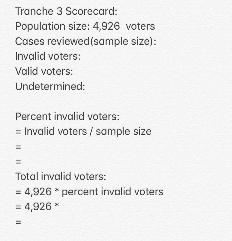 GetAFreakinGrip's tweet photo. @AjmooreMoore He figured he would calculate a “Percentage Invalid” in each sample, then apply that percentage to the entire population of each group.

Not an unreasonable approach.

But he got the math wrong.

Do. The. Math. Yourself. https://t.co/0hGPmHm8hF