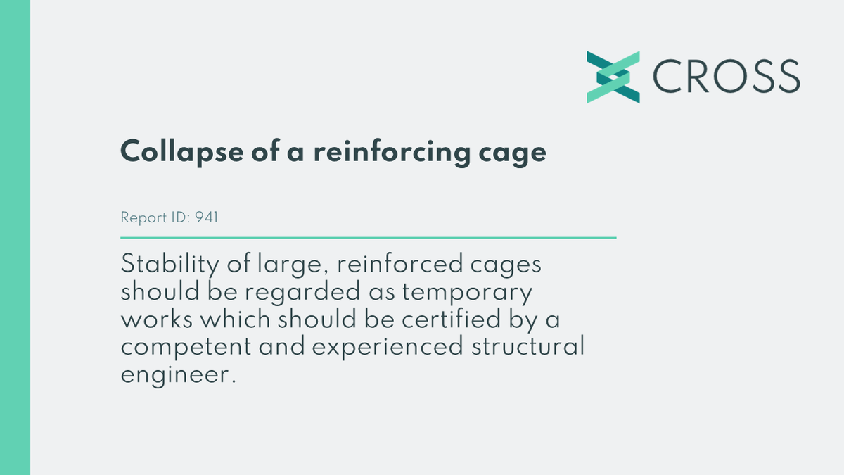 cross_safety's tweet photo. This CROSS-AUS report details the collapse of a reinforcing cage
See more info here: https://t.co/PJbEUnP6mK
#Engineering #Safety #structures #SaferStructures https://t.co/FENPMU7uuE