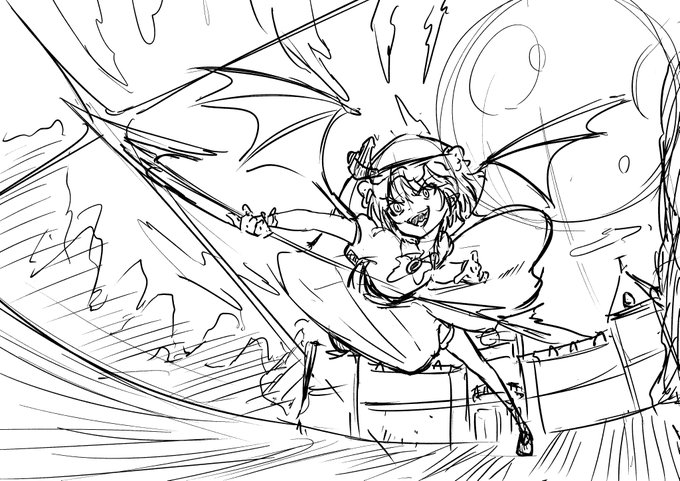 レミリアさまのラフ画 