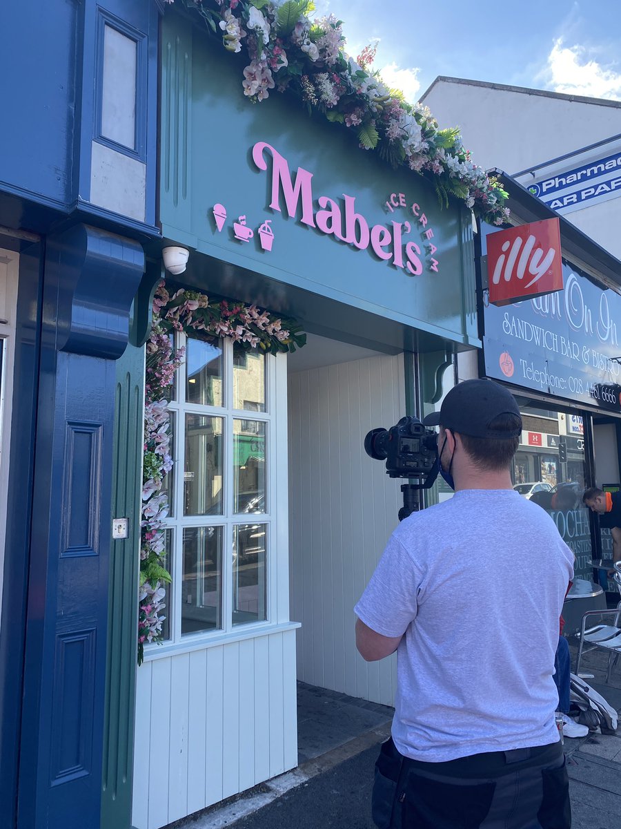 Behind the scenes in Downpatrick today, shooting some exciting content with Mabels Ice Cream parlour!

Keep an eye on our page over the next week to see what we've got coming🧐