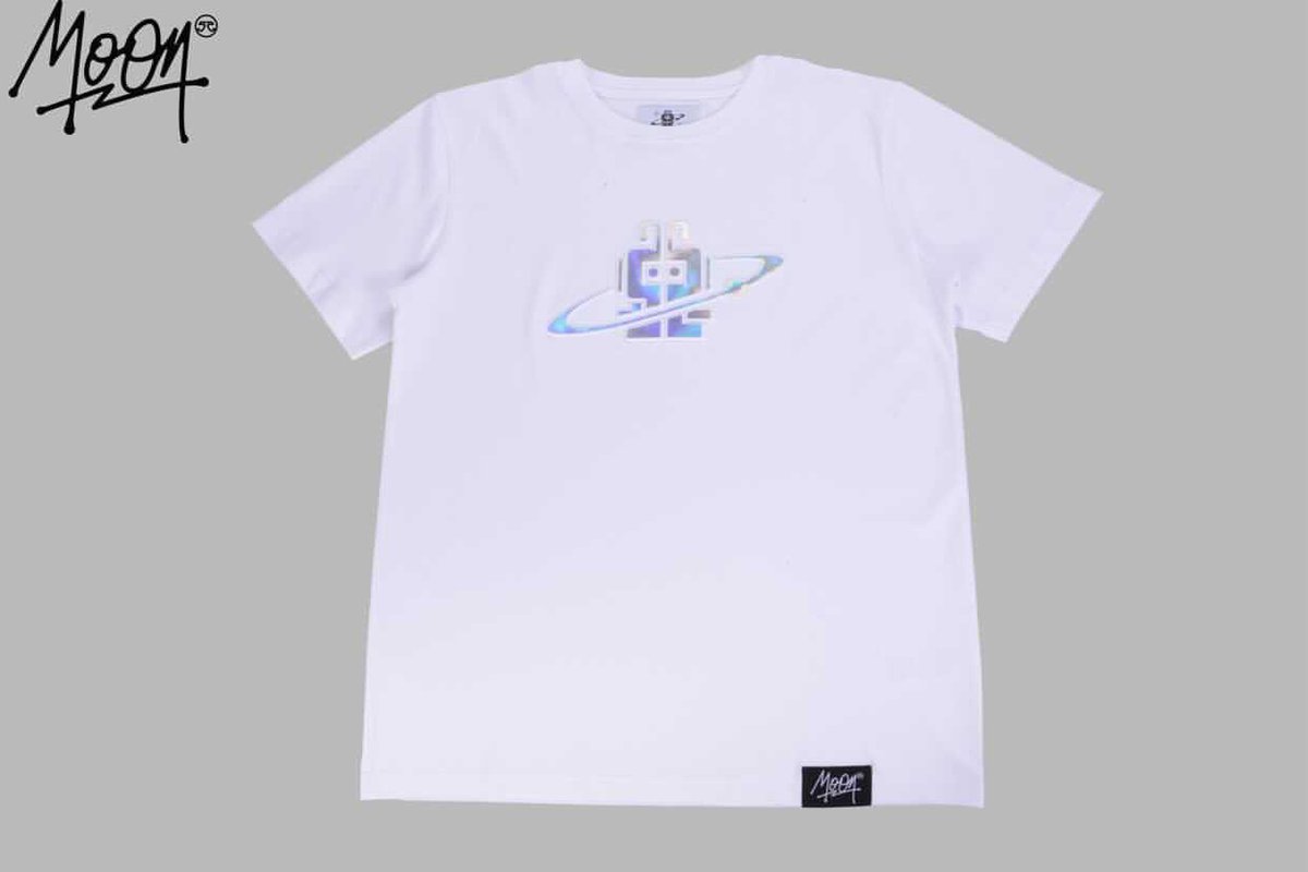 BotheringBand's tweet photo. We’ve got something special for #tshirttuesday! Sneak a peek at a @moon_fivetwo tshirt, not yet released, designed this week’s guest @abstract307.  Check out his line and don’t miss our new episode tomorrow!

#botheringtheband #absract #iridescent  #moon52 #emcee #designer https://t.co/0ncupMVWMy
