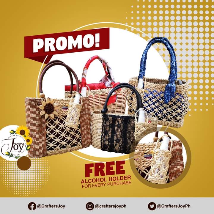 CraftersJoyPH's tweet photo. SPECIAL PROMO OFFER‼️ 

Get a FREE Alcohol Holder for every purchase of any of these limited-edition fashionable handcrafted bags 🤩 👜 

Checkout our product stalls at the following malls:

📍 SM Center Dagupan
📍 SM City Urdaneta Central https://t.co/J0FIwU1QsX