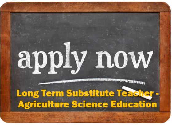 JOB POSTING  
     *LTS MS Agriculture Teacher (through 01/03/22)
Teacher would not need this specific certification for this assignment to be considered.  
To apply, go here ---> bigspringsd.tedk12.com/hire/index.aspx