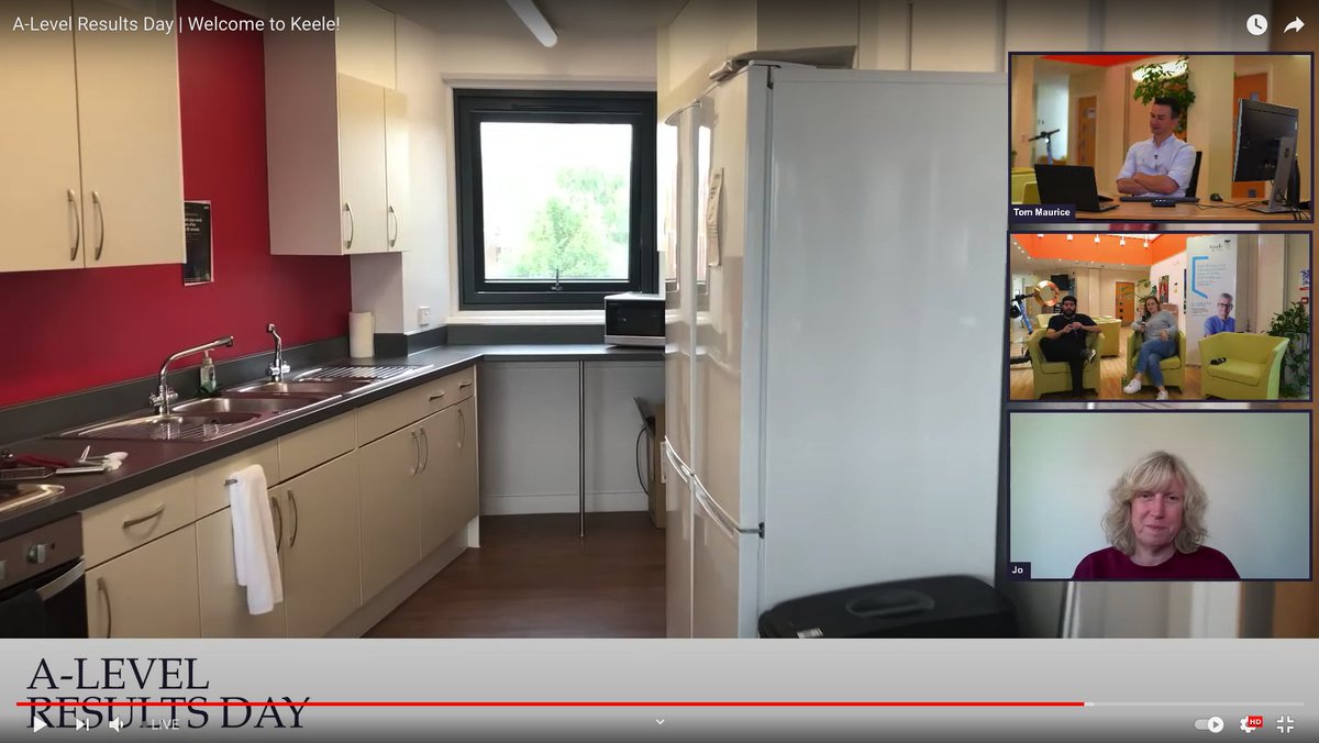 KeeleCommsBrand's tweet photo. We're currently live on YouTube and Facebook, with @TomOMaurice hosting a Welcome to Keele stream for new students! 🎥 #LoveKeele https://t.co/rEDG9OoIC8