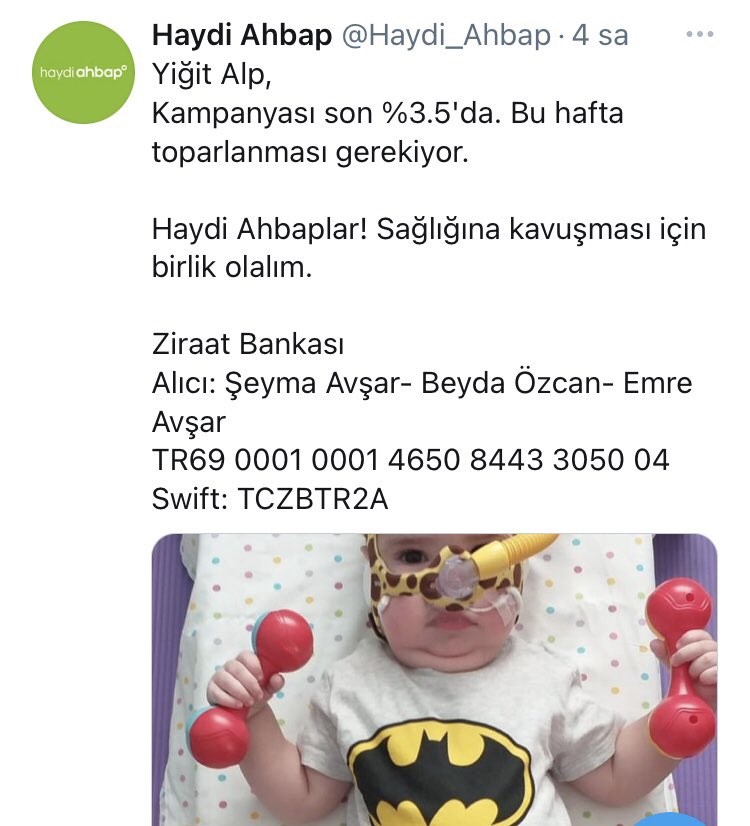 Ve SMA hastası çocuğumuz Yiğit Alp’in tüm parası toplandı.
💕💕💕
Darısı diğer çocuklarımıza 🙏🙏🙏