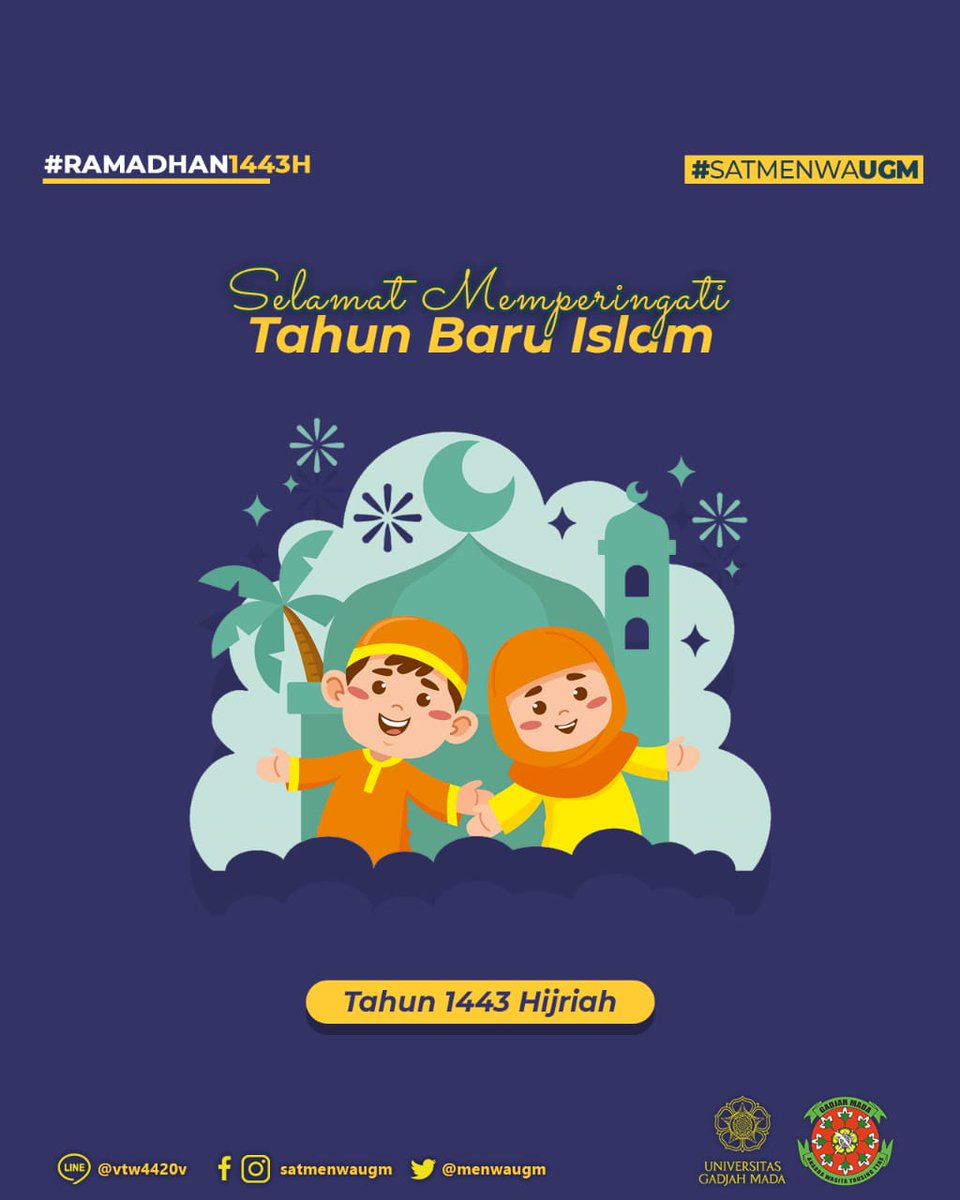satmenwaugm's tweet photo. [ANABDA WASITA TRUSING TYAS]

Satmenwa UGM mengucapkan "Selamat Memperingati Tahun Baru Islam 1443 Hijriah"

Semoga dapat membawa keberkahan bagi seluruh umat Islam di seluruh belahan dunia.

Widya Castrena Dharma Siddha, Menwa!

#satmenwaugm
#universitasgadjahmada https://t.co/xNywdtODFG
