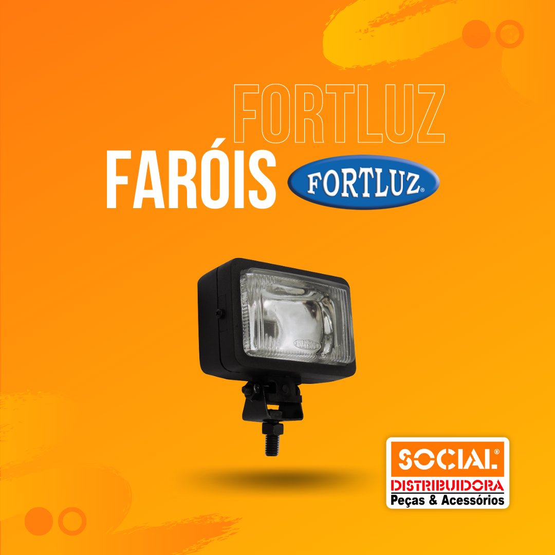 Fundada em 1989, a Fortluz dedica-se à fabricação de faróis e lanternas para linha automotiva, tratores e motos. Fortluz e Social Distribuidora, parceria de sucesso oferecendo o melhor para você! 👏