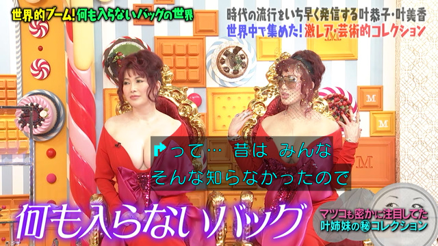 目の保養 叶姉妹の 何も入らないバッグ と 履けない靴 コレクション マツコの知らない世界 Togetter