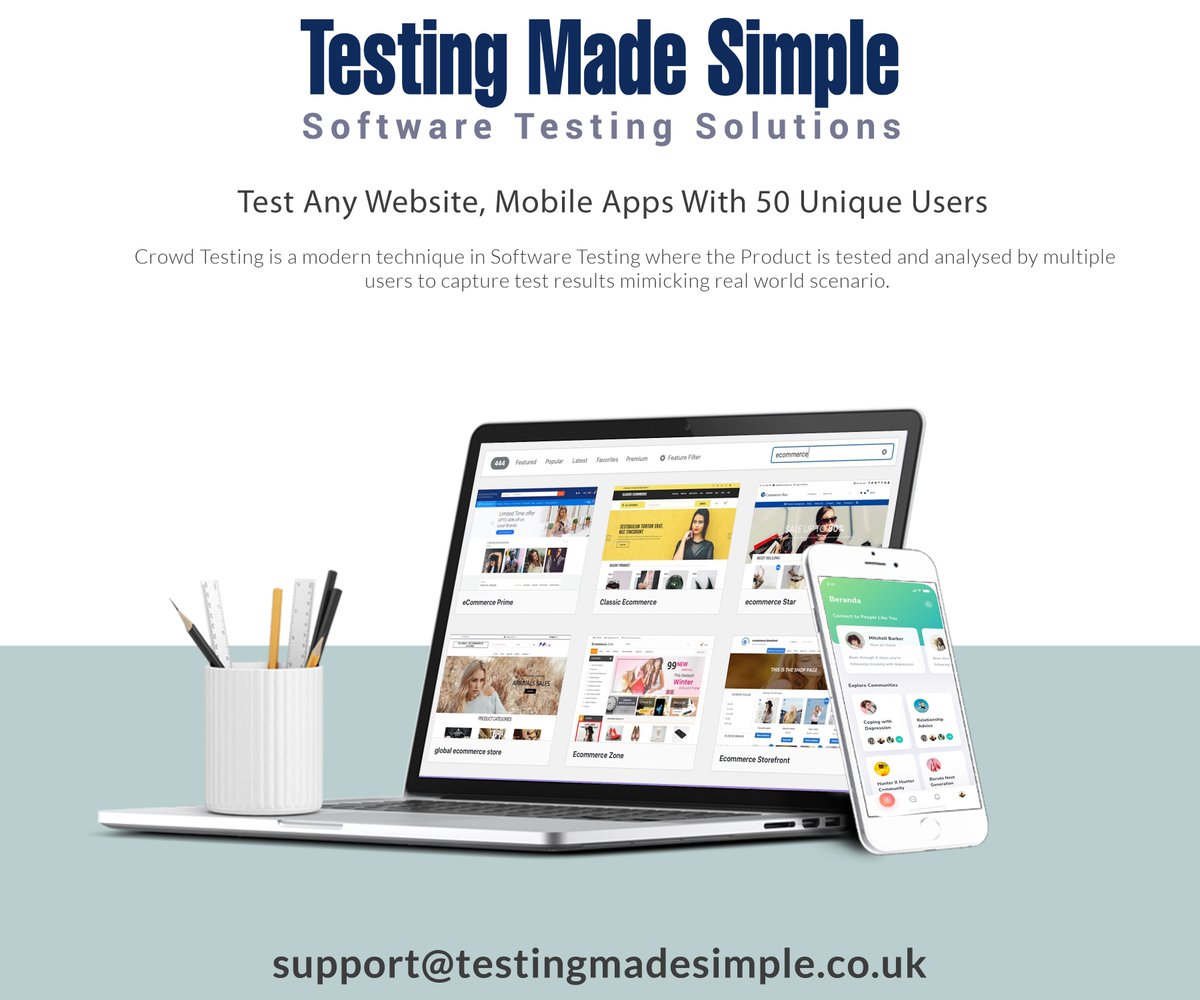 testing_made's tweet image. Crowd Testing is a modern technique in Software Testing where the Product is tested and analyzed by multiple users to capture test results mimicking real-world scenario.

#testing #android #mobile #Application #SoftwareTesting