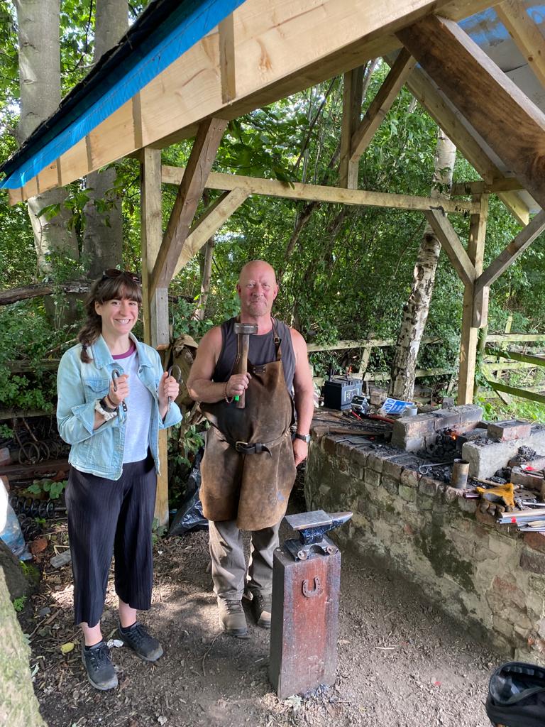 FixOurFoodteam's tweet photo. Kicking off our HAF observations by visiting @HeeleyCityFarm and seeing their blacksmithing and forging in action! Really excited about exploring activities, and chatting to parents, children and providers about their involvement. https://t.co/1RluLPYtAk