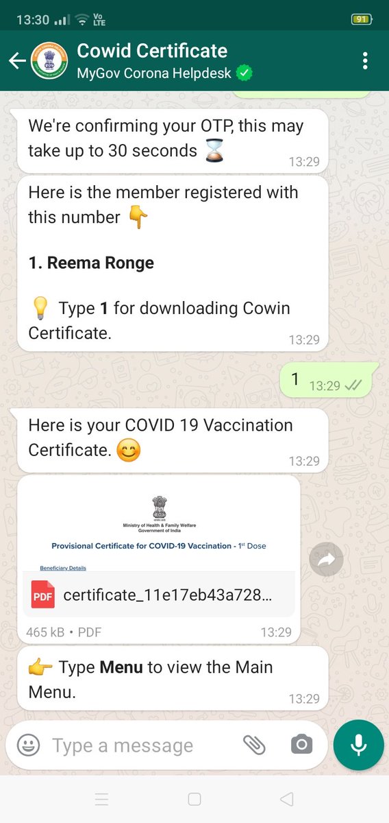 Reema (@reemaronge) on Twitter photo #COWIN certificate download. Good job!!!
<a href="/mansukhmandviya/">Dr Mansukh Mandaviya</a> <a href="/GoI_MeitY/">Ministry of Electronics & IT</a> <a href="/MoHFW_INDIA/">Ministry of Health</a> #VaccinesSaveLives #vaccinated #CovidIsNotOver #CovidVaccine #WhatsApp @Facebook #COWIN certificate download. Good job!!!
<a href="/mansukhmandviya/">Dr Mansukh Mandaviya</a> <a href="/GoI_MeitY/">Ministry of Electronics & IT</a> <a href="/MoHFW_INDIA/">Ministry of Health</a> #VaccinesSaveLives #vaccinated #CovidIsNotOver #CovidVaccine #WhatsApp @Facebook