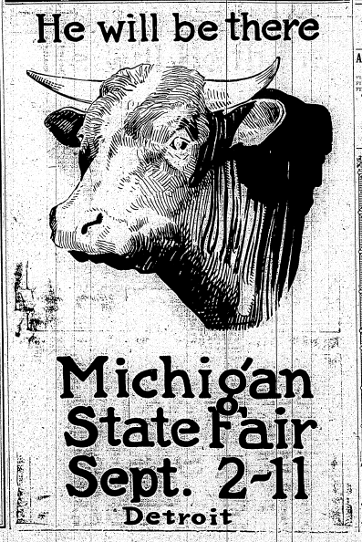 mkrauszc's tweet photo. "He Will Be There"
How the Michigan State Fair advertised in 1921 https://t.co/ZxQqNNjeym