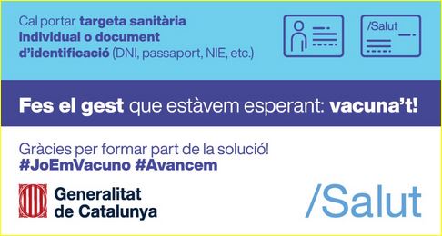 hjoan23's tweet image. #Bondia 📢 Vacuna&apos;t sense cita prèvia a Tarragona 💉 :
📍al Palau d&apos;Esports Catalunya, Anella Mediterrània de #Tarragona
📅 dimecres 11.08 divendres 13.08 dissabte 14.08 i dilluns 16.08
⌚ de 9 a 12 h. i de 16 a 20 h.
#JoEmVacuno @icscat @salutcat