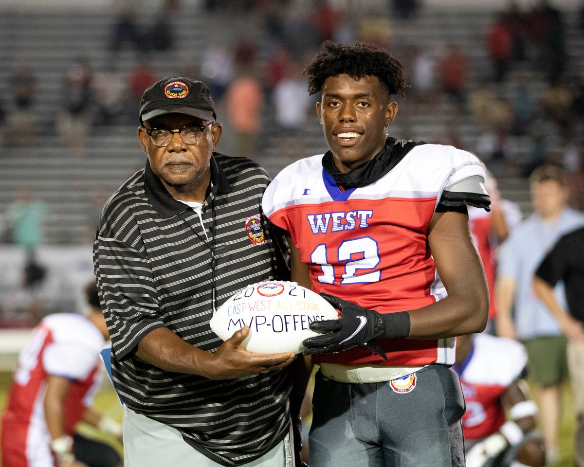 NCCoachesAssn's tweet photo. Congratulations to the West's Rodney McDay (T.C. Roberson HS) selected the 2021 NCCA East-West All-Star Football Game Offensive MVP! @TCRRamsFB https://t.co/PNlOSCAvw5