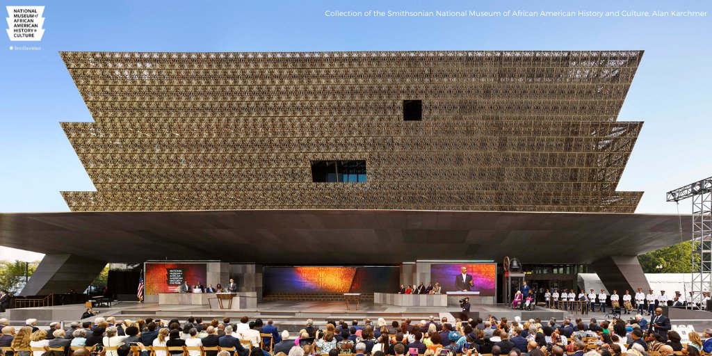 NMAAHC's tweet photo. Happy 175th Birthday to the @smithsonian! #Smithsonian175

In honor of their birthday, we're sharing some of @NMAAHC's earliest moments during our Dedication Ceremony on Sept. 24, 2016. Visit https://t.co/Z1XD8FxDU6 to continue the celebration 🎉 https://t.co/EKkqCka3Or