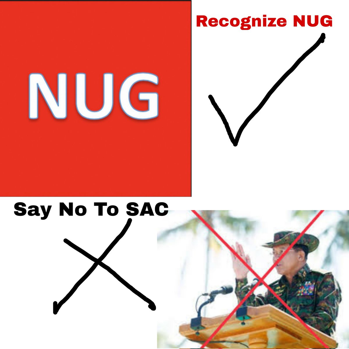 There's nothing to be complex between SAC and <a href="/NUGMyanmar/">National Unity Government Myanmar</a>.  Junta SAC is just a terrorists group as well as murderers of the country.  We only trust our legal government which we had chosen by our votes in last November election.
#AcceptNUG_RejectMilitary