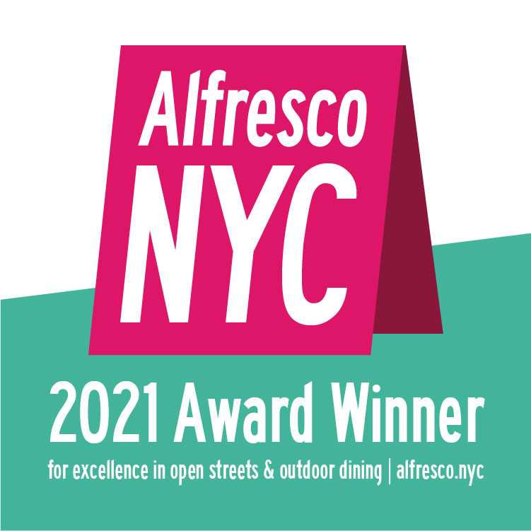 We earned recognition for having one of NYC's best open streets! Thanks <a href="/Alfresco_NYC/">alfresco_nyc</a> for the award! NYC's Open Restaurants program has been great for our community &amp; we're excited to continue providing safe open spaces for New Yorkers. bit.ly/AlfrescoAwards…