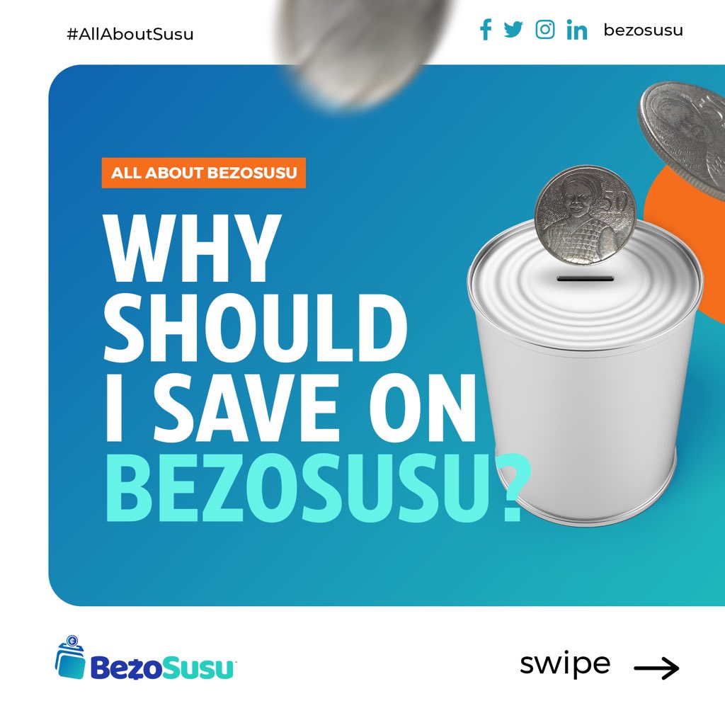 mybezoapp's tweet photo. BezoSusu provides you with convenience, safety, transparency and accountability. Swipe to find out why you should save with BezoSusu.
#allaboutbezosusu #saving #bezosusu #digitalsaving #convenience #knowus #benefits #money #safety https://t.co/878TC3bExl