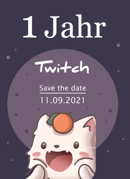 Jirbyart's tweet image. So hier nochmal: Endlich ist es soweit und ich bin seit einem Jahr auf Twitch als Streamerin aktiv und hab ne Menge tolle Leute (und auch viele Idioten :3) kennenlernen dürfen! Würde das nur zu gerne mit euch feiern, also kommt rum :3 save the date und so 💜
