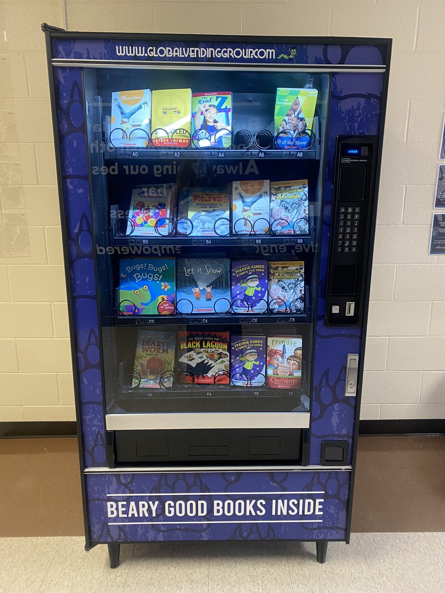 Book vending machine - that’s my kinda snack! #FCSliteracy #zone6 #EveryChildReads