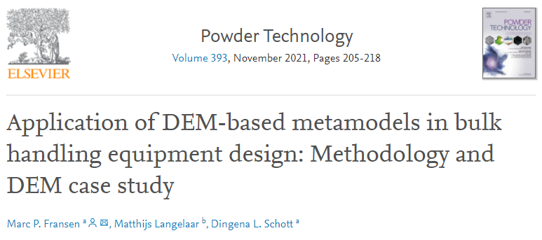 How to use Metamodels to overcome computational expenses of Particle Based Methods in design exploration? With Marc Fransen and Matthijs Langelaar in an interdepartmental collaborative effort @tudelft3mE. #DEM #machinecargointeraction
doi.org/10.1016/j.powt…