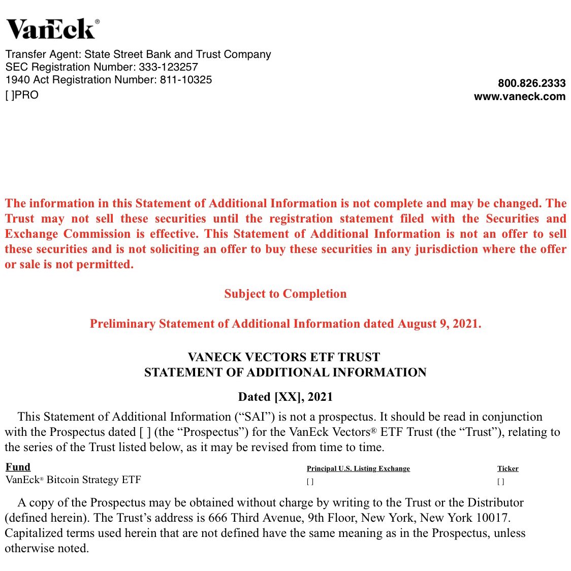 van eck etf strategia bitcoin