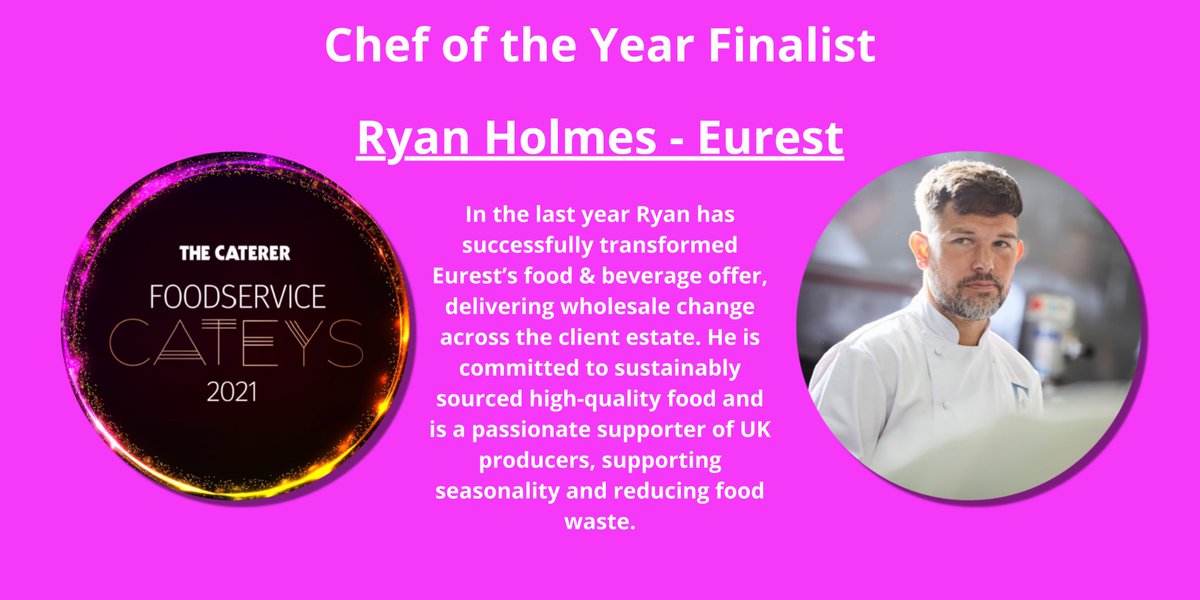 With the Foodservice Cateys fast approaching on the 8th October, we're going to give you an insight into our colleagues &amp; teams who have been shortlisted for awards!

Today, it's Chef of the Year nominee, Ryan Holmes from <a href="/EurestUK/">EurestUK</a>.

#teamCompass #fscateys
