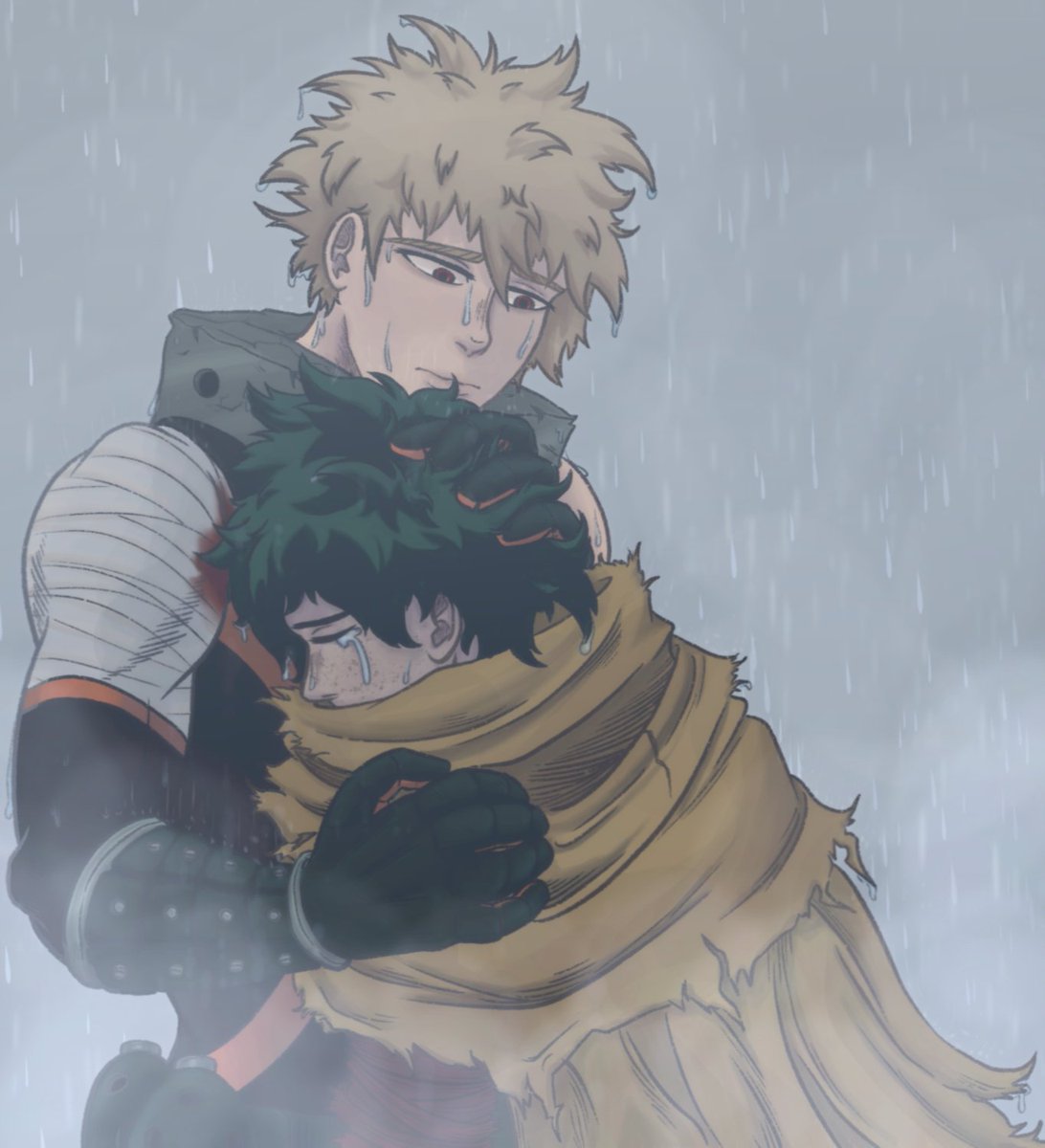 eviltwinkarp's tweet photo. 🌧️💚🧡 #BKDKSOULMATES #BKDKday #BKDK #MHA322 https://t.co/BF8t9phJFl