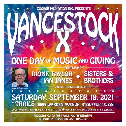 BluesRootsRadio's tweet photo. Blues &amp; Roots Radio Worldwide

Check out @CooperMediation's Vancestock featuring the fabulous @thedionetaylor and @ianjanesmusic in support of @TrailsYouthCAN in Stouffville, Ontario.

Read more
https://t.co/2U99pCjGN1  

Register here
https://t.co/qTRACdHtVg

@UnicornProject1 https://t.co/3h1yLixwHM