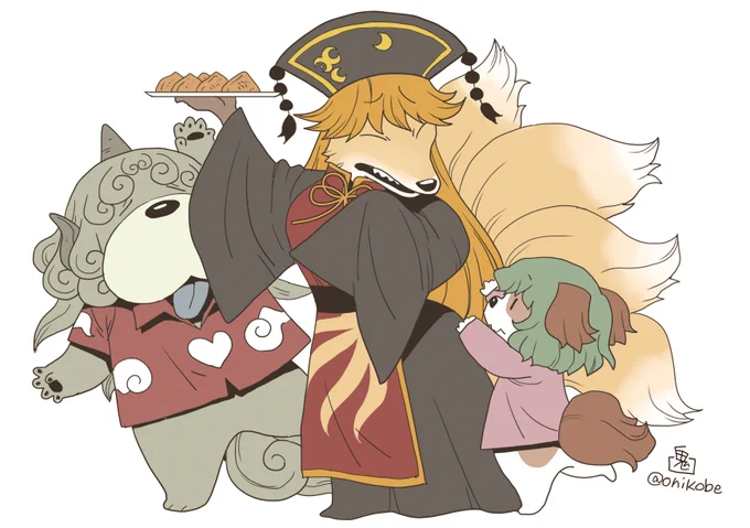 #深夜の真剣お絵描き60分一本勝負 
おいなりさん頂戴よぉ 