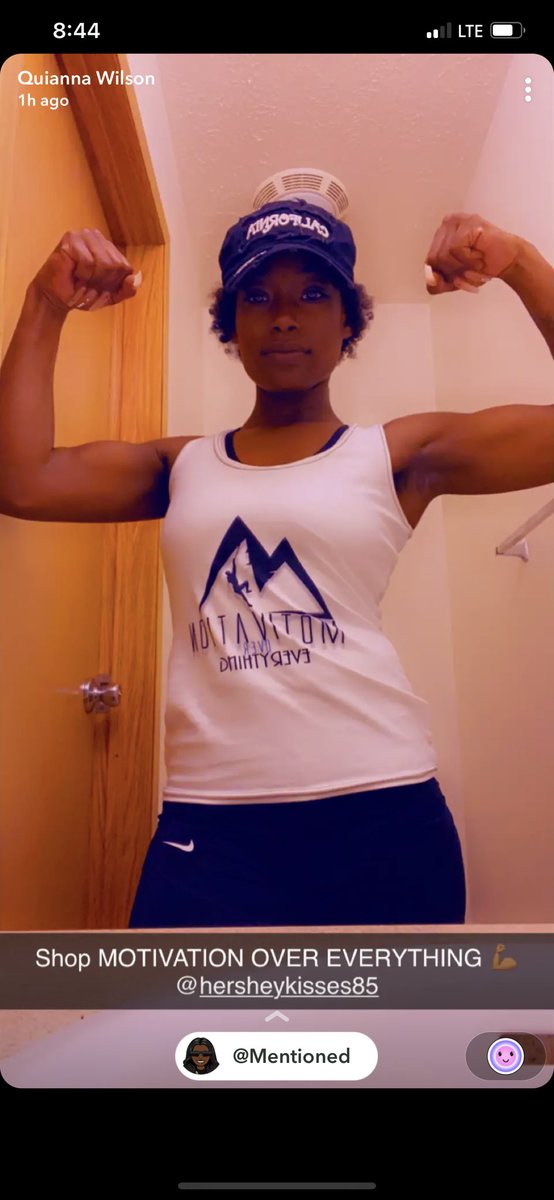 In her motivation tank top! You can find yours at motivationovereverything.com #getfit #fitnessmotivation #motivation #motivationovereverything #blackownedbusiness