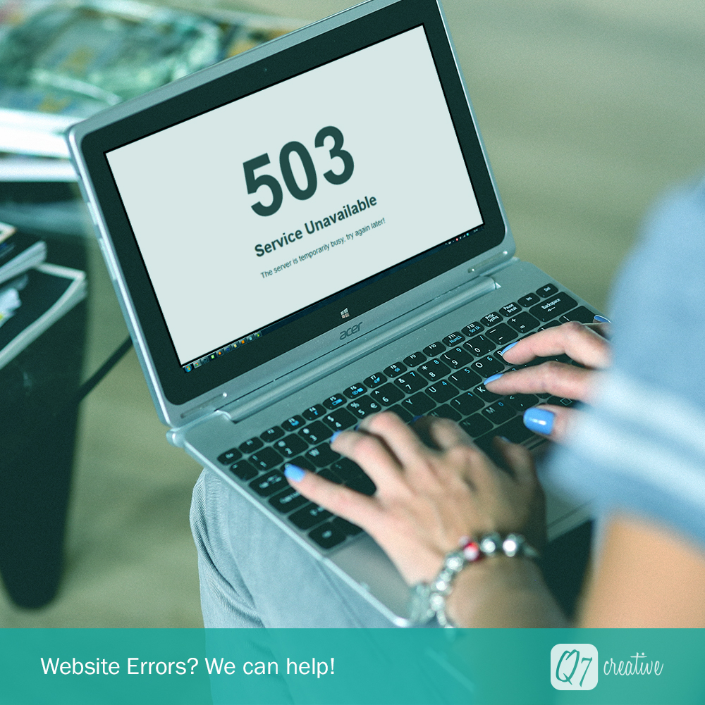 q7creative's tweet image. Experiencing an unknown website error? Not sure how to troubleshoot and fix the problem? No worries, our team is here to help. Give us a call and we'll investigate and help guide you to a solution.