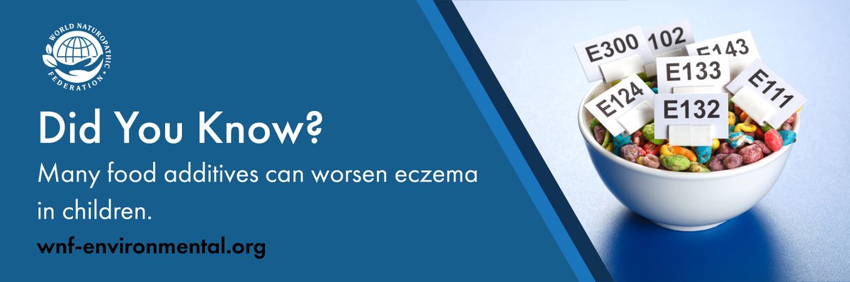 wnf_info's tweet photo. Did You Know?
Many food additives can worsen eczema in children. They are commonly added in breakfast cereals, frozen dinners, fats and oils, chewing gum.
Learn more, https://t.co/nzxdrLCdVR
Visit our website for more info! https://t.co/deGsne96wr
#EnvironmentalHealthWNF https://t.co/XftQcu4INU