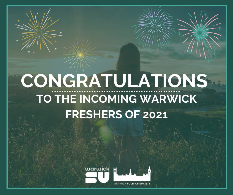 Congratulations on all your incredible A-Level results today #resultsday, Warwick freshers of 2021🥳. Warwick Politics Society can't wait to meet you all in September!!
