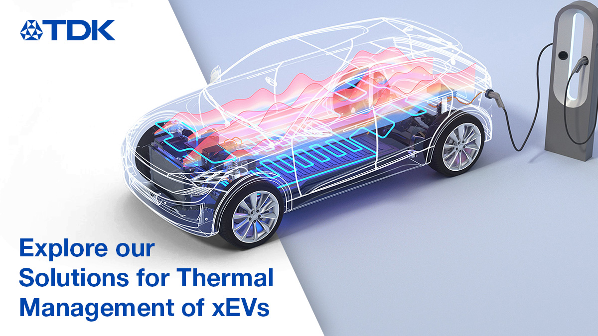 TDK_Electronics's tweet image. 🔋🚗#Thermalmanagement has gained significance for the design of #xEVs determining range, reliability, and comfort. Our new landing page gives you a detailed overview of our #sensorsolutions tailored for their respective application. Learn more: tdk-electronics.tdk.com/en/sensor-solu…