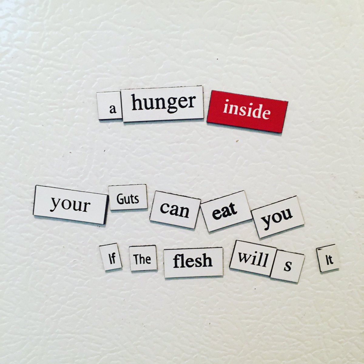 “A Hunger Inside” #tfotd on my Fridge of the Damned instagram.com/p/CSXb3_JrpAa/… #horrorpoetry