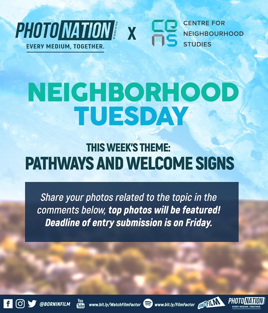 This week’s NEIGHBORHOOD TUESDAY: PATHWAYS AND WELCOME SIGNS.

Please visit the Born in Film facebook page to know more about the mechanics: facebook.com/borninfilm/pos…

#KwenongKapitbahayan #MakingCeNSofNeighbourhood #BorninFilm #ThePassionLivesOn