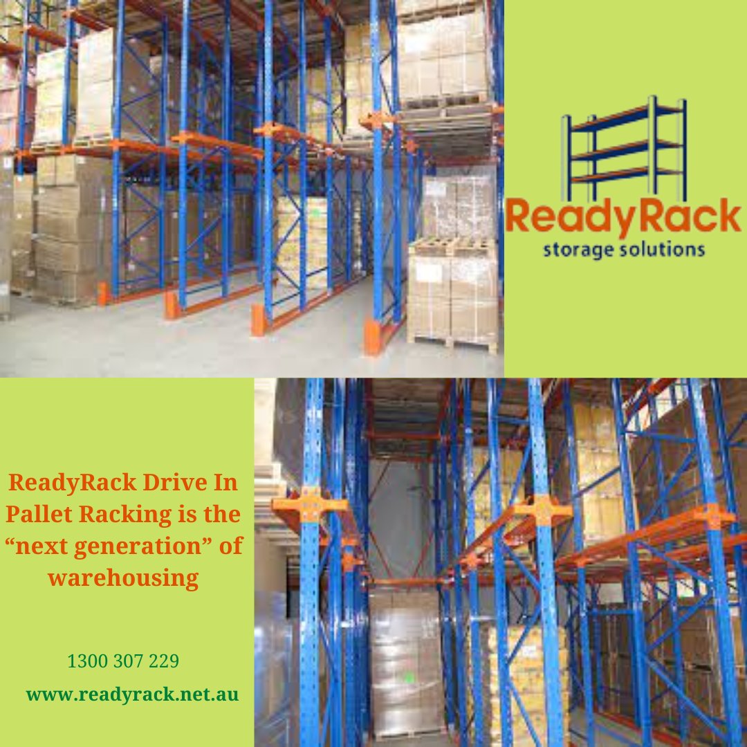 ReadyRack Drive In Pallet Racking is the “next generation” of warehousing. This unique space-saving technology allows you to turn your empty warehouse space into valuable products storage.
readyrack.net.au/drive-in-racki… 

#driveinracking #palletracking #rack #melbourne #australia