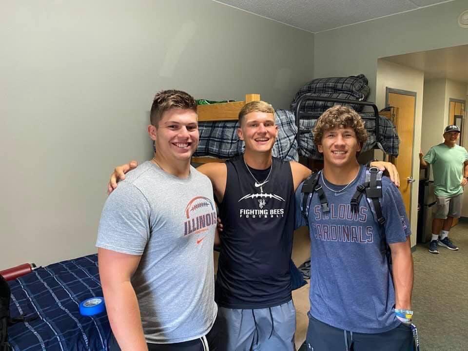 Jobear40's tweet photo. Woke up this morning and didn’t hear the blender mixing a protein shake. Dropped off @BenGIlbert7 at St. Ambrose yesterday. I know God has a plan for you and I can’t wait to see it unfold. Work hard and continuing being Benny “The Jet”….. https://t.co/SoyIFc0o4G