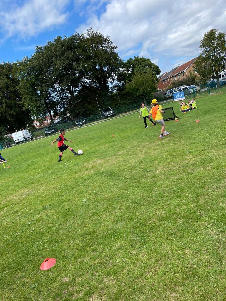 PremSport_WCSH's tweet photo. Some great photos from @LiscardPrimary Summer Holiday Camp yesterday! Great game of corner football ⚽️ 🥅 #Football #Holidays #Summer #Fun #Active https://t.co/FXx5YSon51